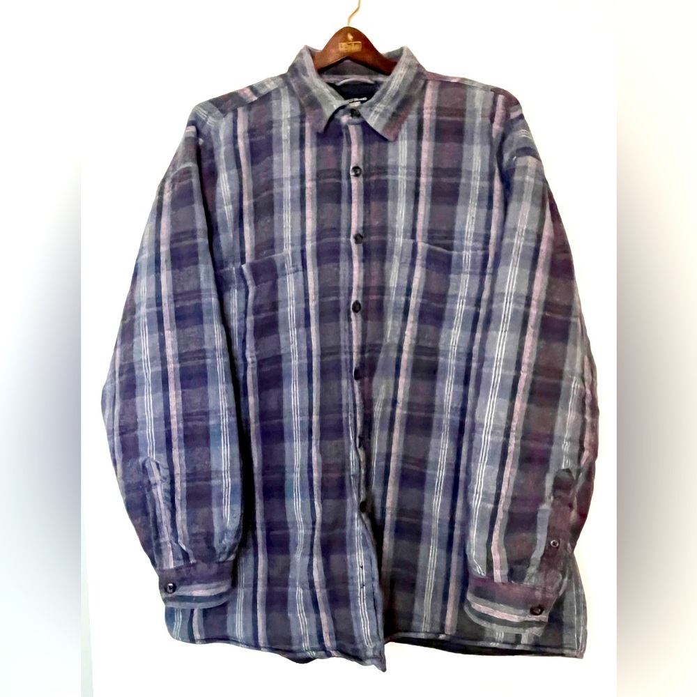 World Island Flannel Shacket‎ Men’s XXL Lined Shirt Jacket Gorp Core Outdoor